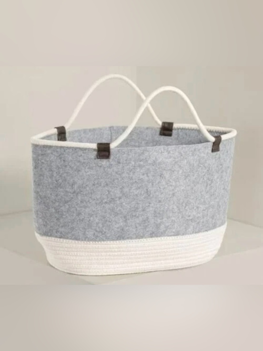 Thirty-One 31 Felt Storage Tote BRAND NEW-Brushed Whisper Grey & Hanging Bin!